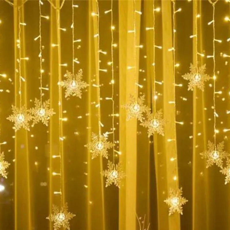 Varal Led - Flocos de neve