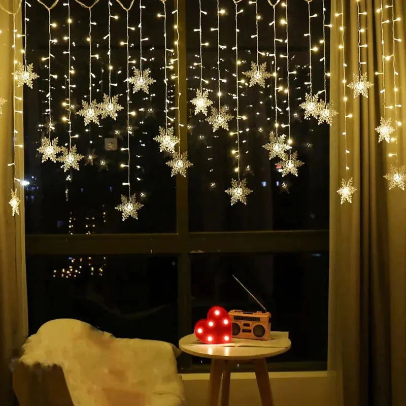 Varal Led - Flocos de neve