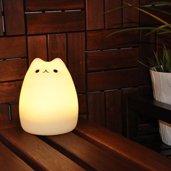 Gato Abajur - Muda de Cor com Sensor ao Toque - Shein Tech